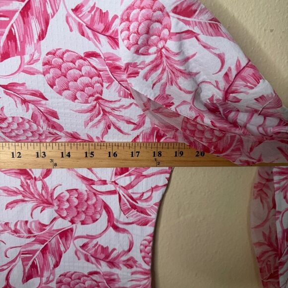 Ibkul Shirt Women Medium Pink Long Sleeve Zip Mock Neck UPF 50 Golf Performance - Picture 4 of 7